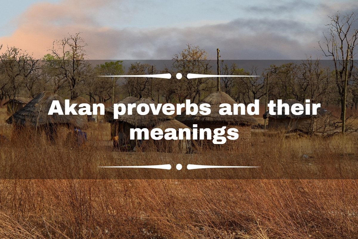 Top 30 Akan proverbs and their meanings with explanation