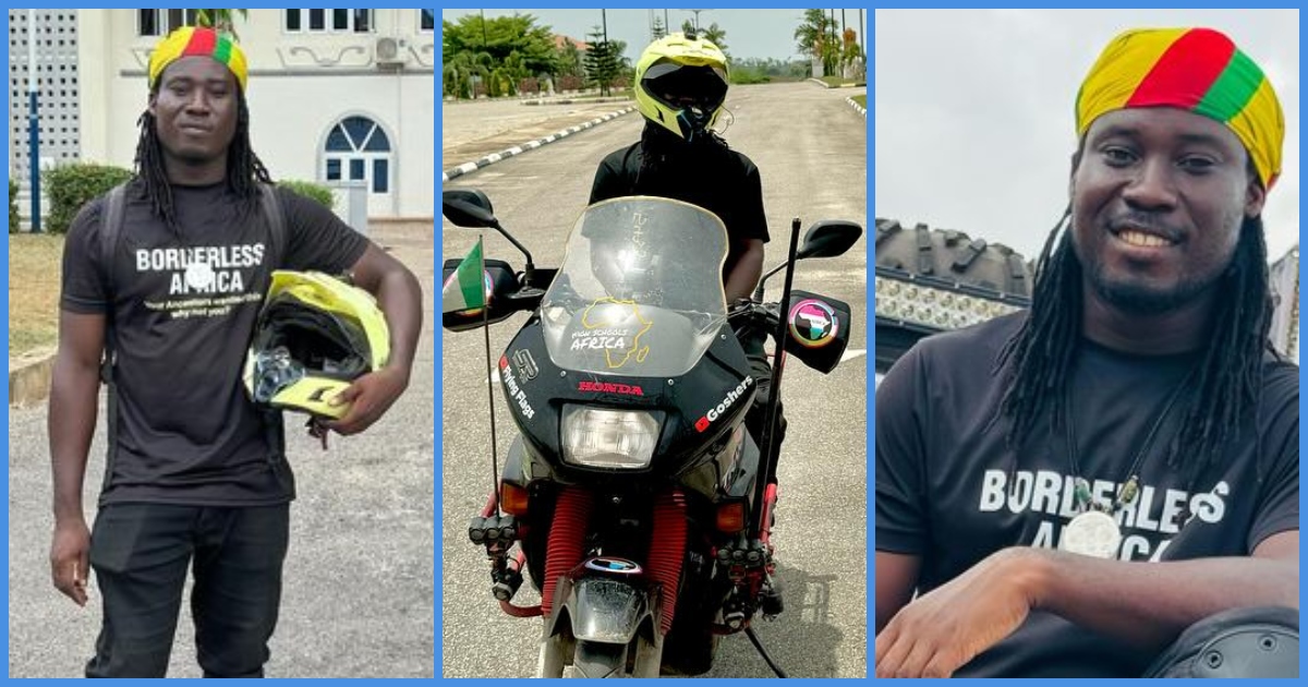 Borderless Africa: Ghanaian Content Creator Embarks On A Journey To Ride Motor Across Africa