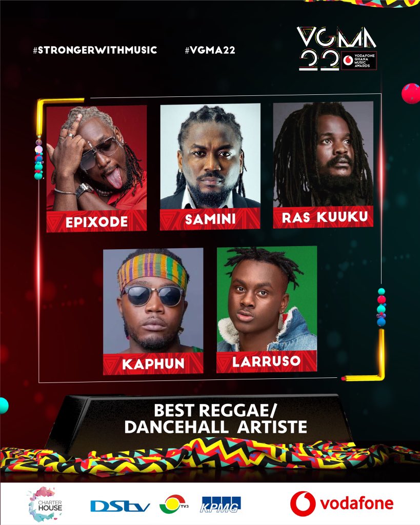 VGMA 2021 dancehall artistes of the year nominees.