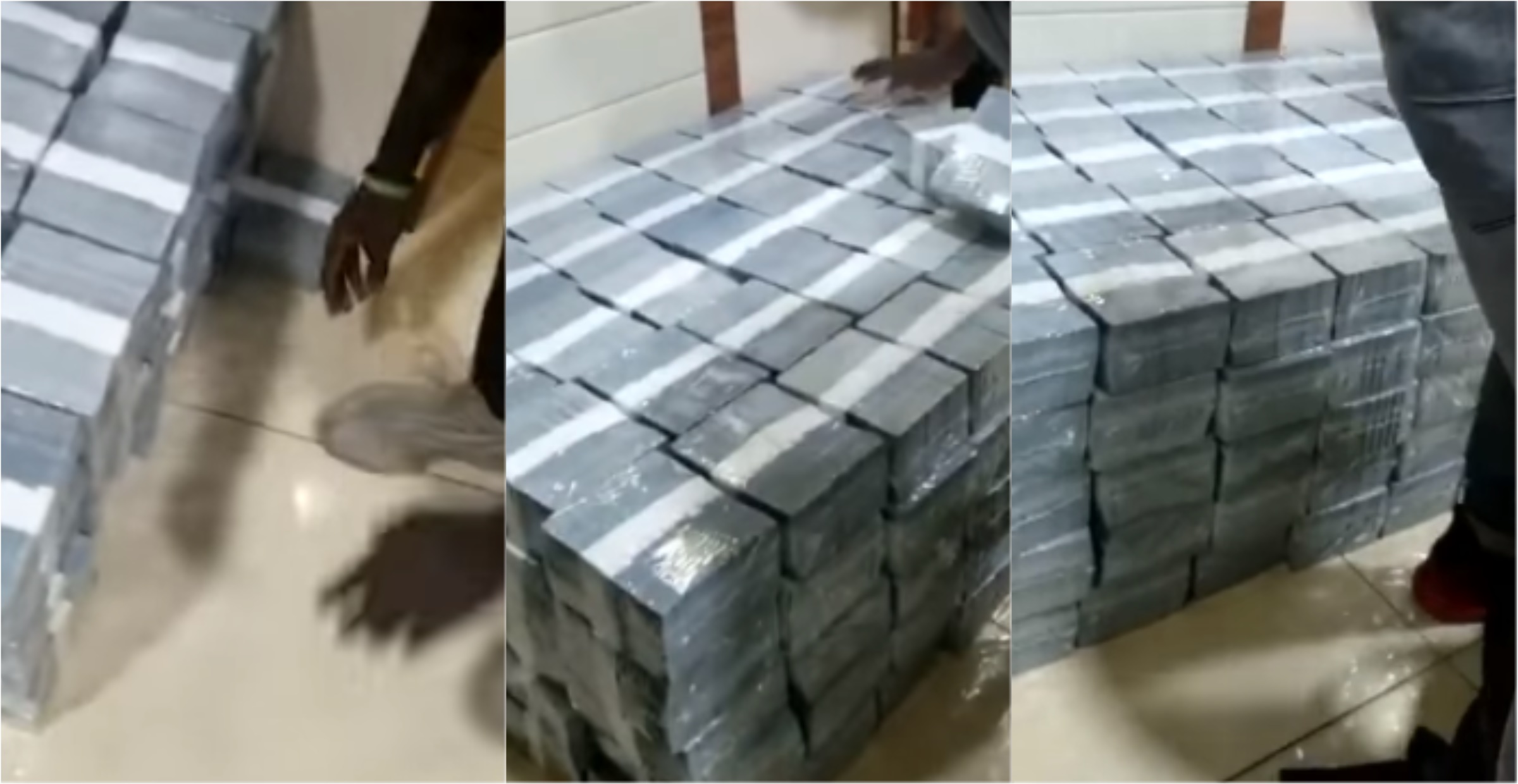 Video of house filled with bundles of cash with young men arranging monies emerges