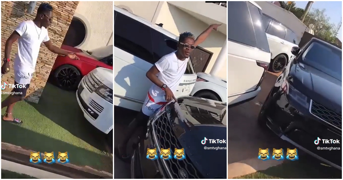 Shatta Wale Shows Off Large Range Rover Collection And Other Cars; Fans Call Him The Richest Artiste In Ghana