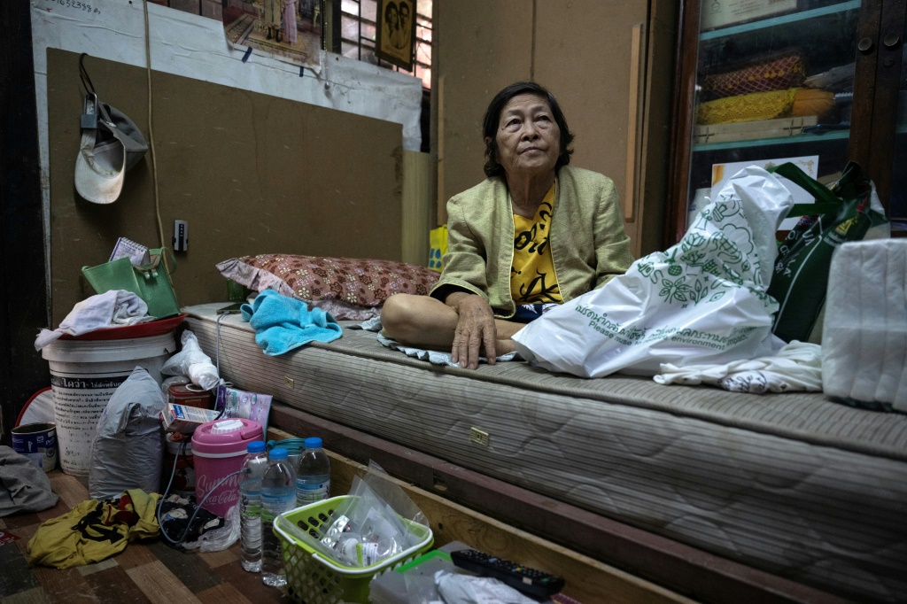 Chusri Kaewkhio, 73, lives with her 75-year-old husband Suchart in Bangkok's Klong Toey slum. She has called for the government to provide more support as the cost of living soars