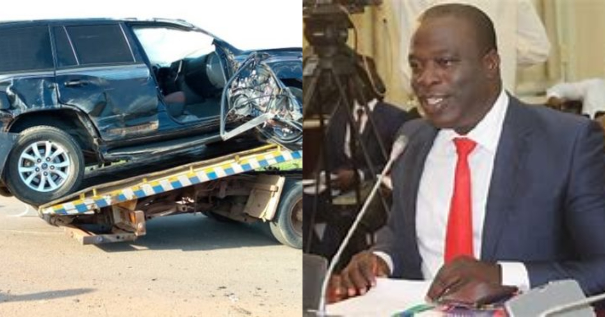 Employment Minister, Baffour Awuah involved in ghastly accident on Sunyani road