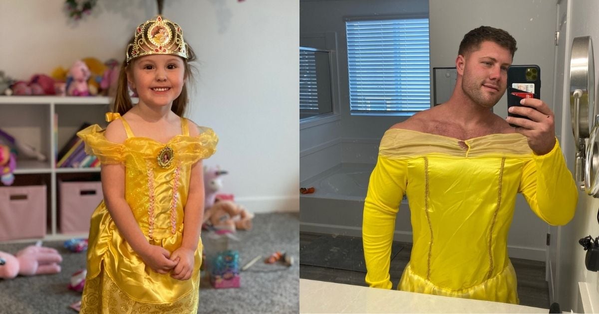 Dad dresses up as princess to make daughter happy: Internet reacts