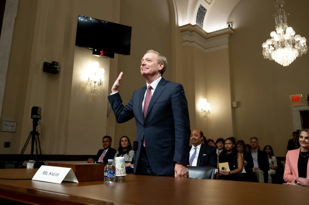 Microsoft President Brad Smith spent more than three hours answering questions from members of the Homeland Security Committee in Washington