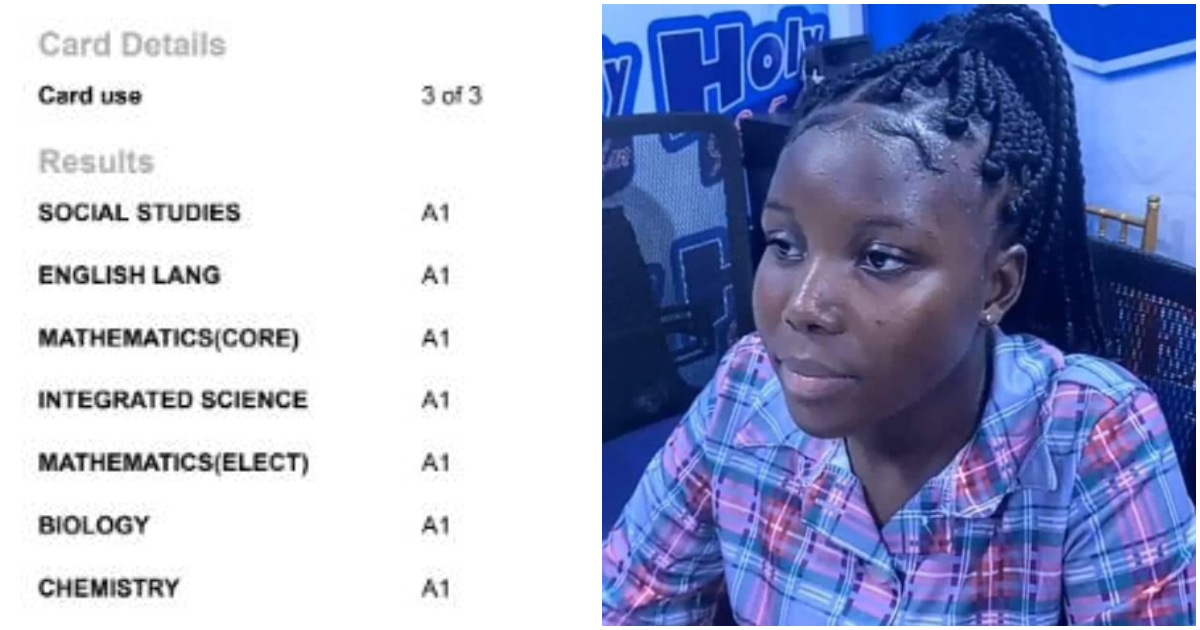 WASSCE 2022: GH teen with 8As appeals for help to study Medicine at KNUST as her results pop up