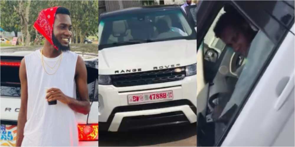 YPee: Kumerican rapper starts 2021 in new Range Rover as he flaunts luxurious car (Video)