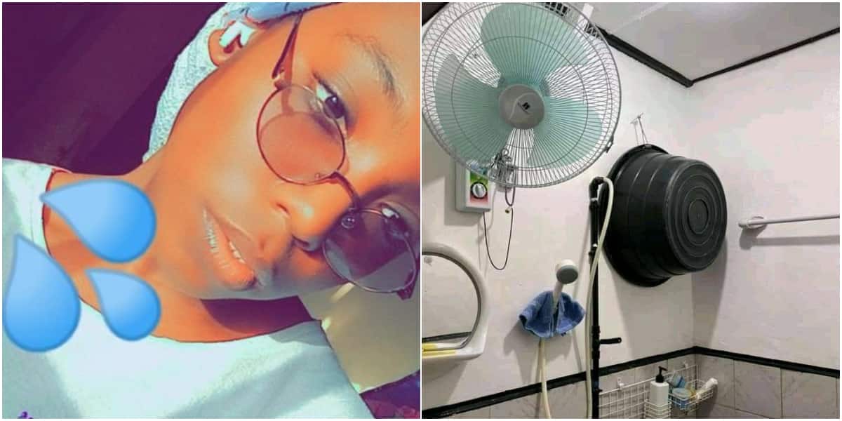 Abuja Apartment of N150k with Wall Fan in the Toilet Causes Massive Stir Online as New Occupant Shares Photo