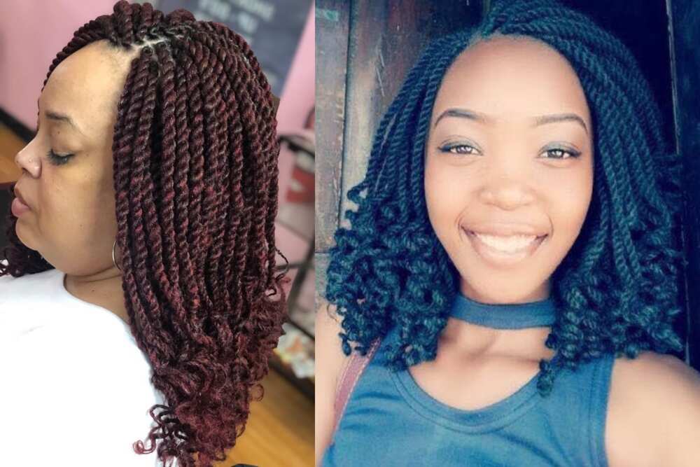 Crochet braids with the Afro twist hair!  African braids hairstyles, Crochet  hair styles, Twist hairstyles