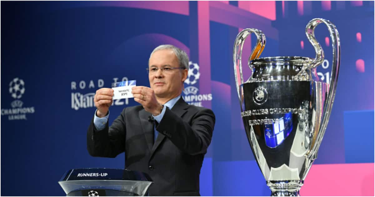 A file photo of a past Champions League draw. Credit: Getty Images.