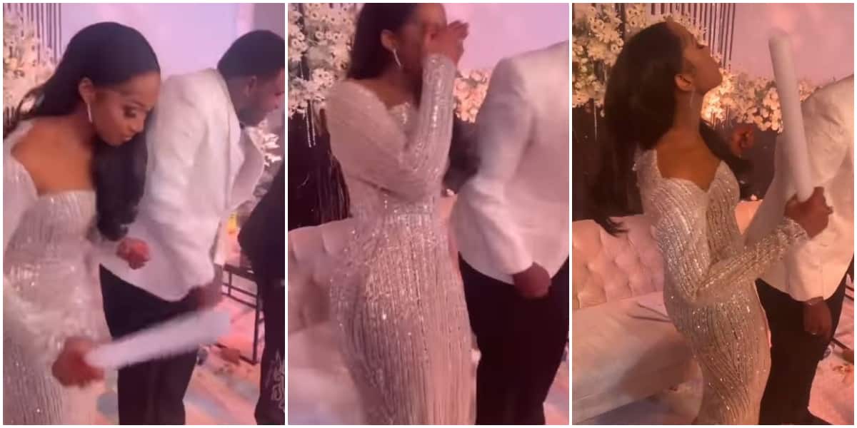 Groom and bride shake dance floor with dance moves to trending Zazoo song at their wedding; video pops up