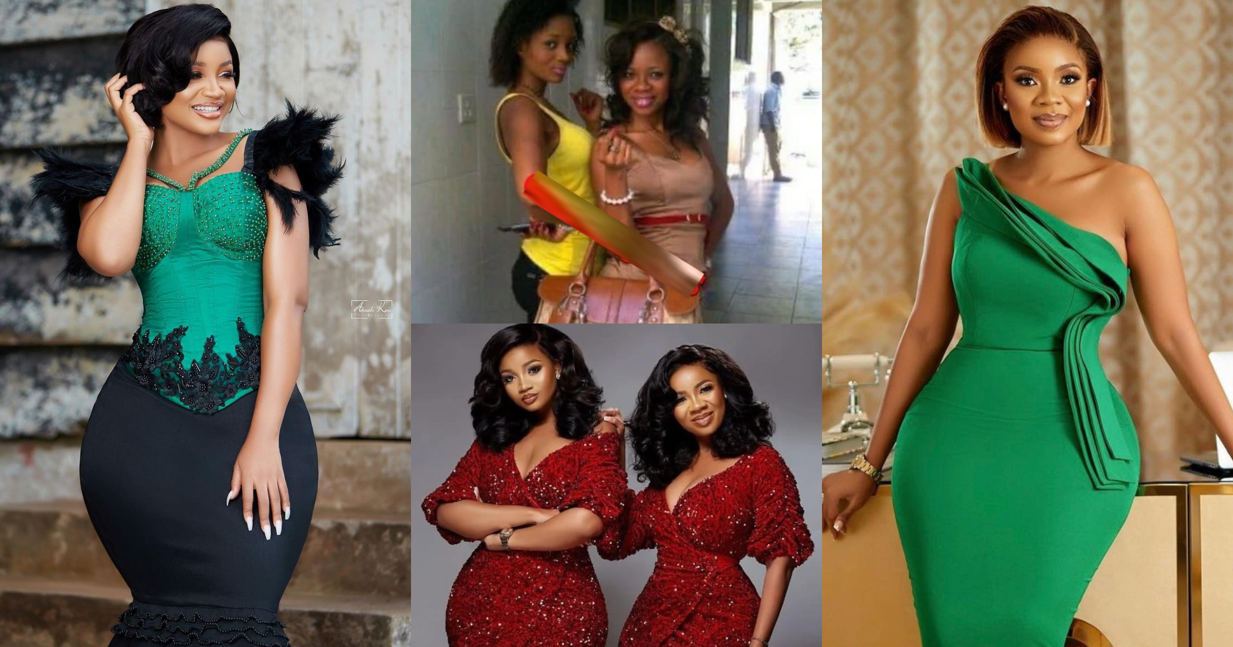 Old photos of Serwaa Amihire and her sister show massive transformation in their figures