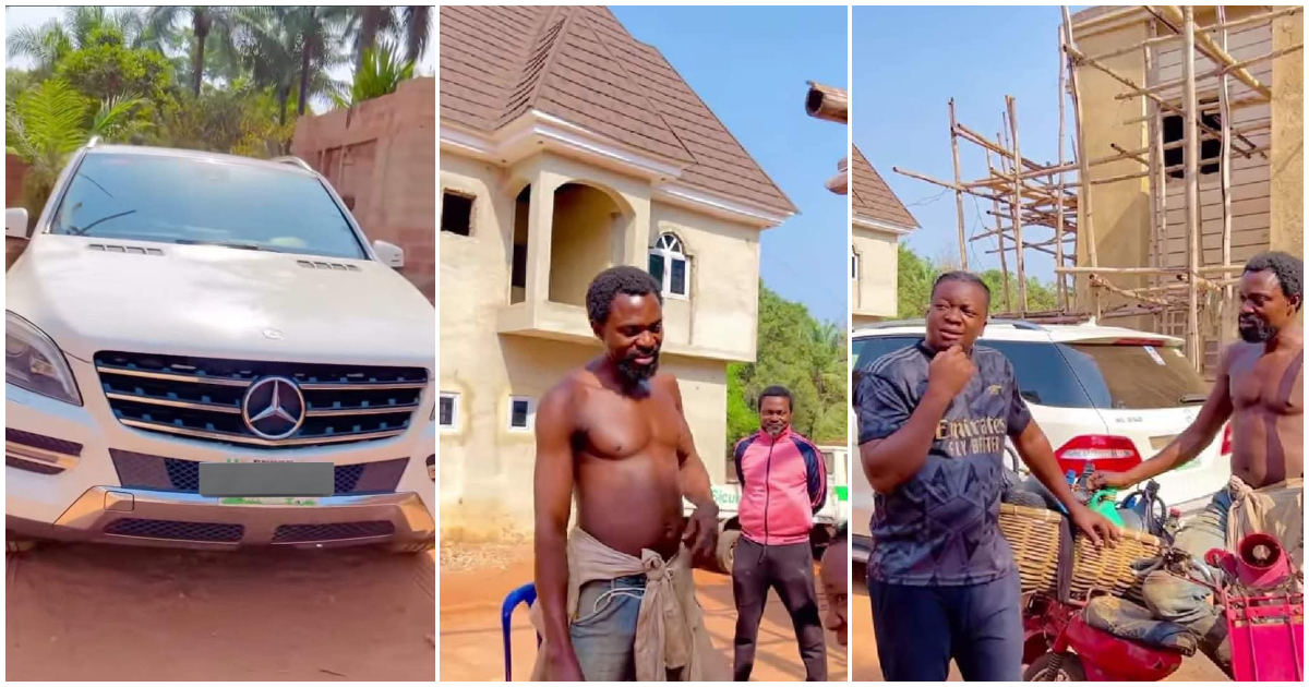 A 37-year-old palm wine tapper builds two houses and buys a Benz