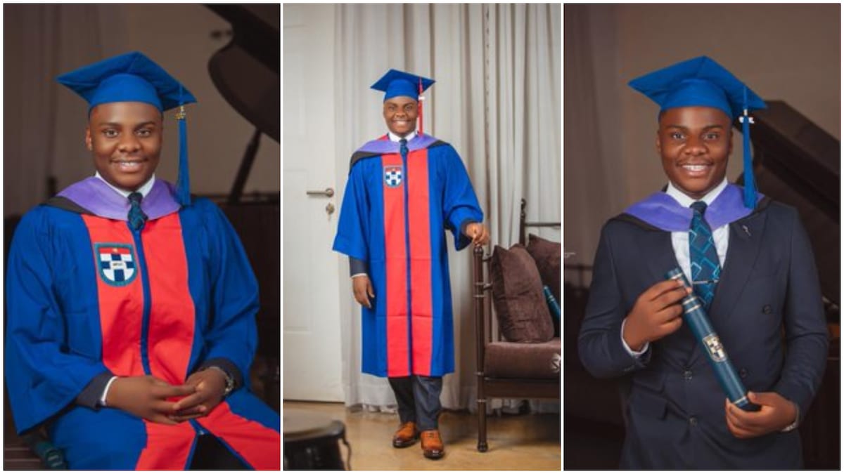 Nigerian man bags first class in law, shares amazing graduation photos