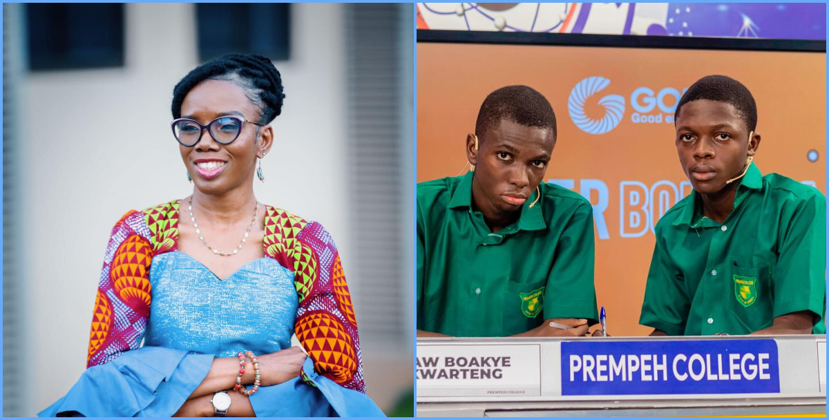 Photo of Prempeh Colleges NSMQ team members and the quiz mistress