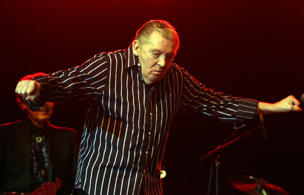 Jerry Lee Lewis still enjoyed performing late into his life -- he is seen here strutting his stuff at age 71 in Copenhagen in February 2007