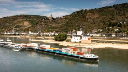 Damaged freighter blocks traffic at drought-hit Rhine