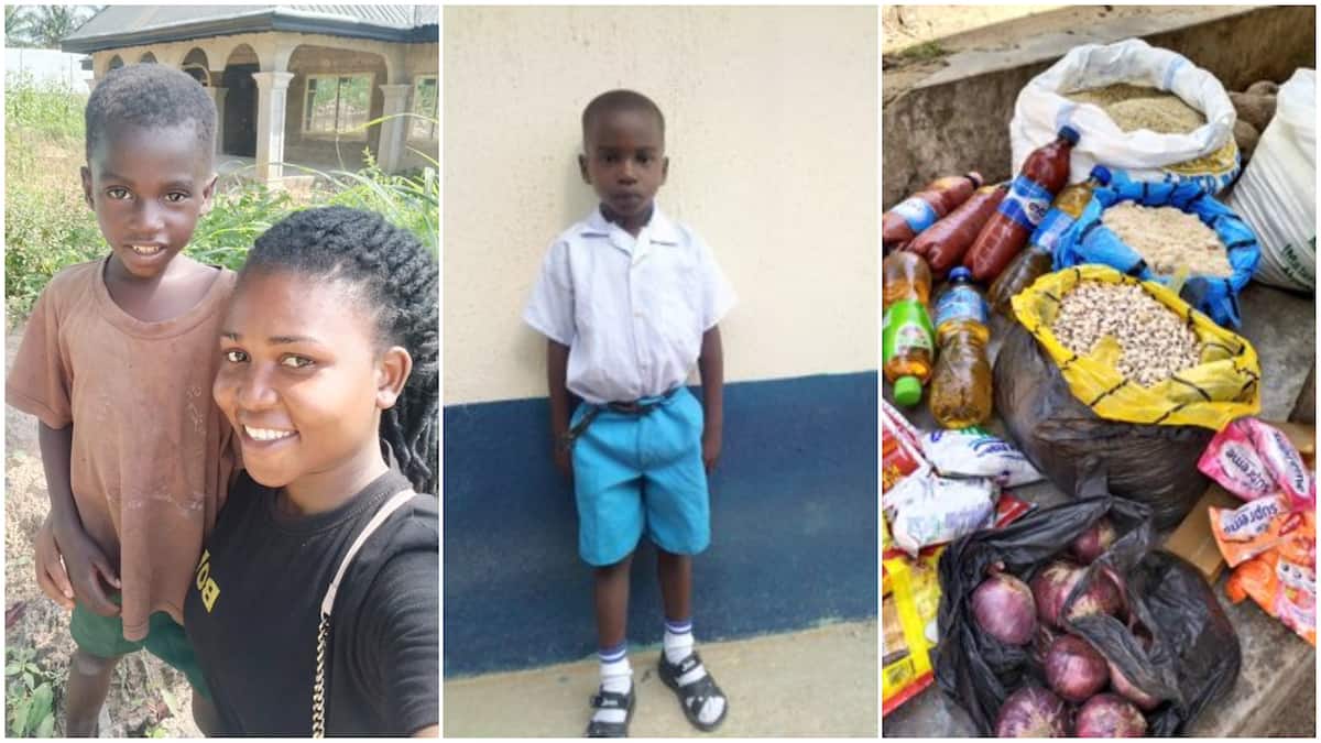 Big heart: Kind lady saves poor child from street; pays his school fees and feeds family