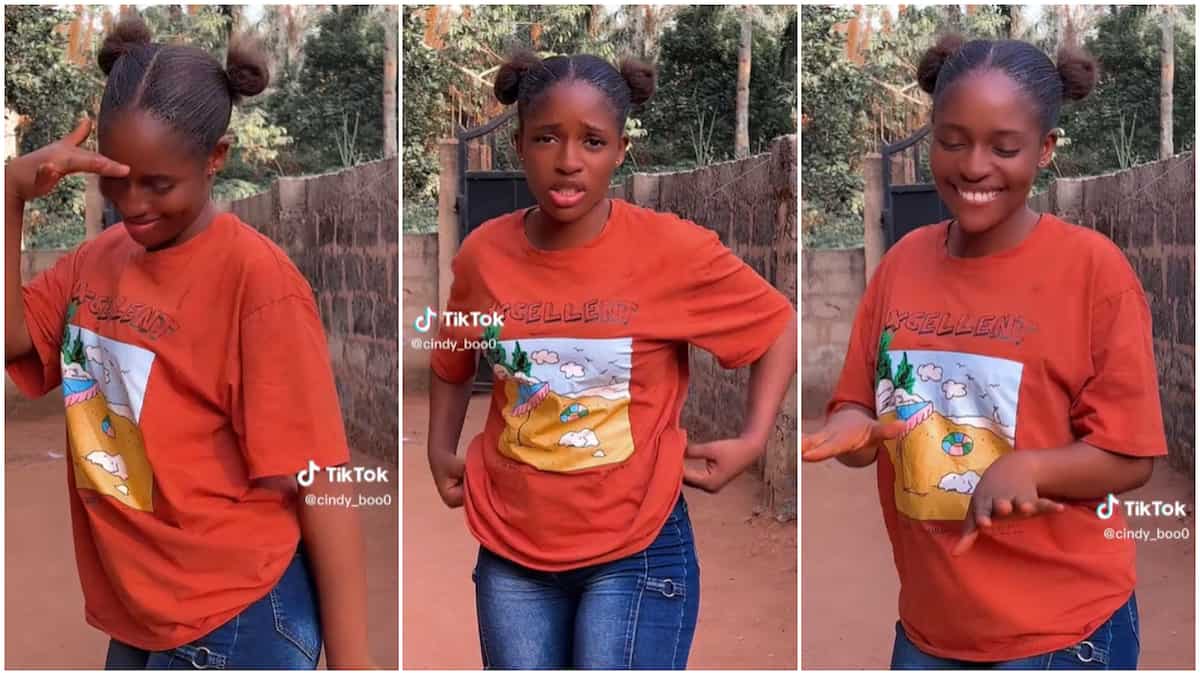 "See as person pikin fine": Beautiful lady jumps on popular TikTok trend, shakes her waist gently in video