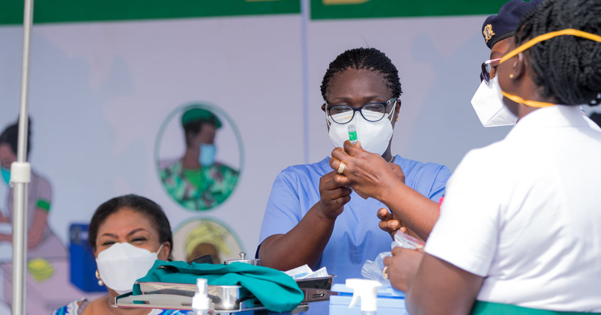 Akufo-Addo, wife take COVID-19 vaccine; here are 6 photos from the exercise