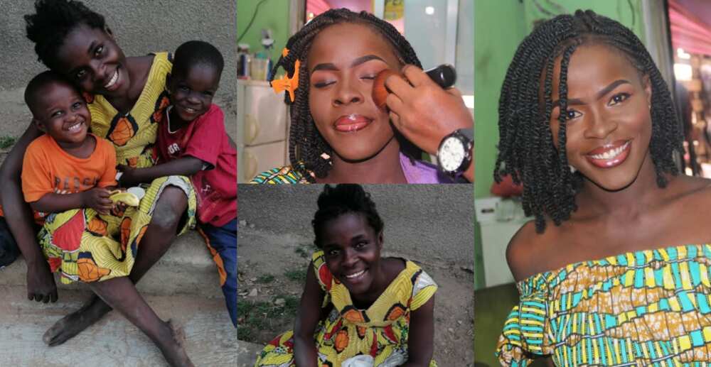 Jasmine Turkson: Mother found on the street with her 2 kids gets complete transformation to glow