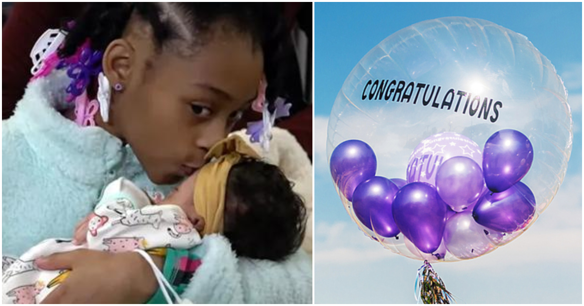 10-year-old helps her mom deliver baby sister at home.