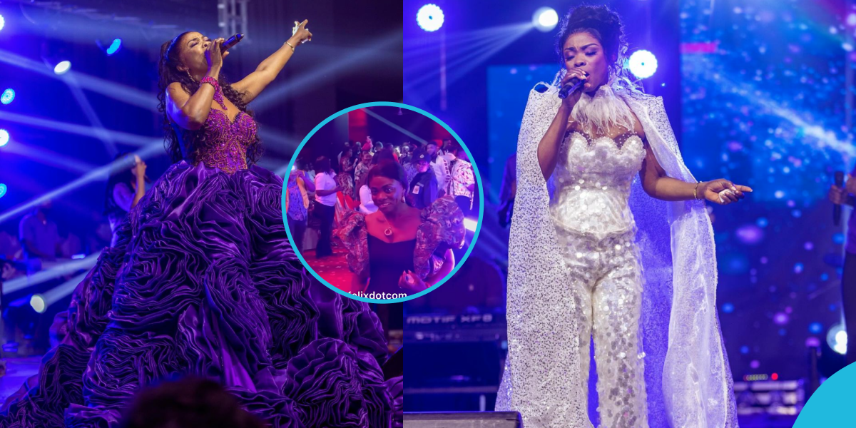 Diana Asamoah Stuns In Stylish Puff Sleeves Dress At Empress Gifty's Concert