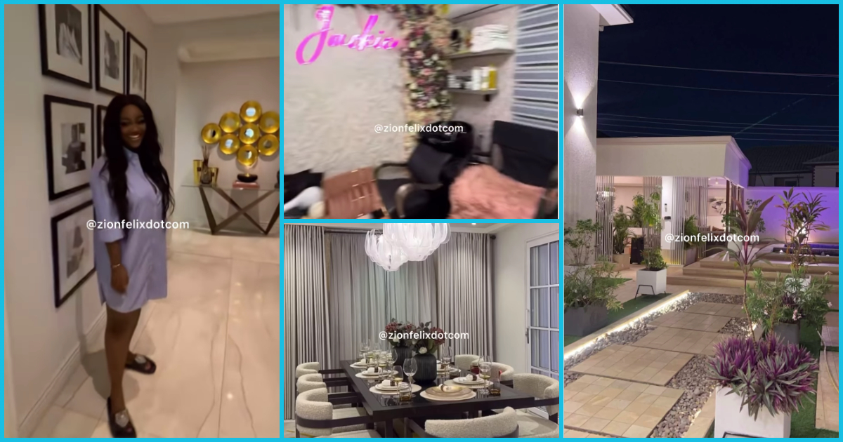 Latest video of Jackie Appiah's mansion with her plush private salon has sparked reactions
