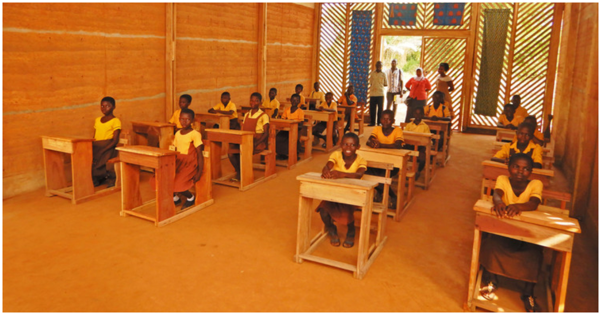 The children of Okorase have a feel of their new classroom block