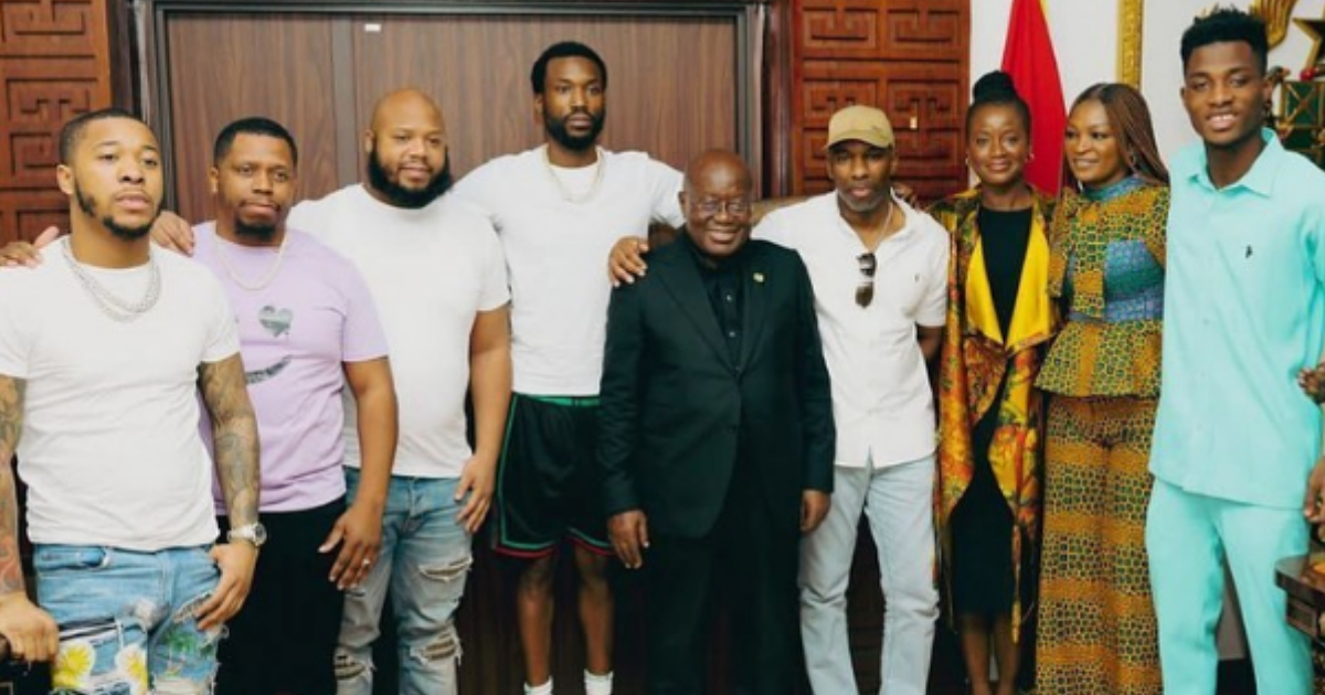 Meek Mill: US rapper meets Akufo-Addo for the first time at Jubilee House; photos spark reactions