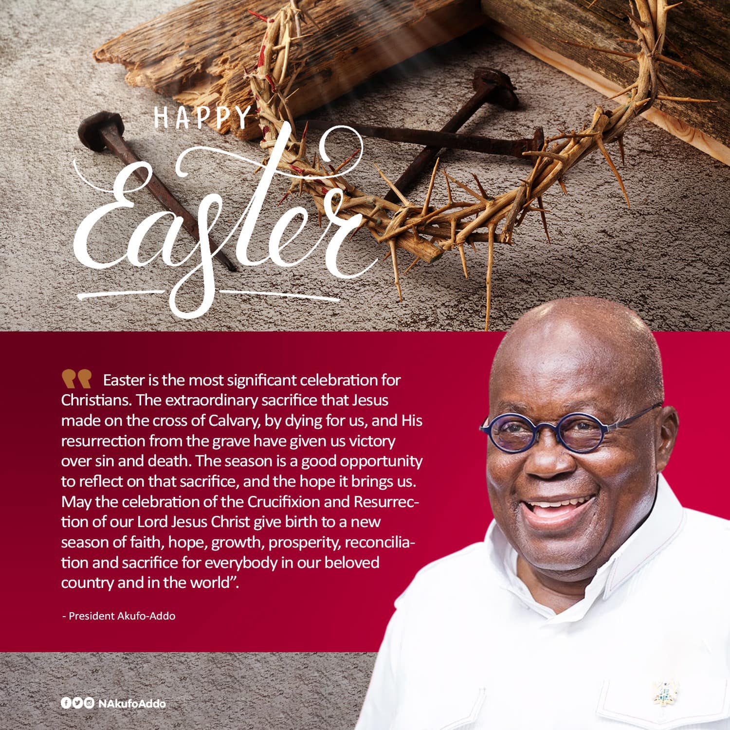Akufo-Addo's Easter message.
