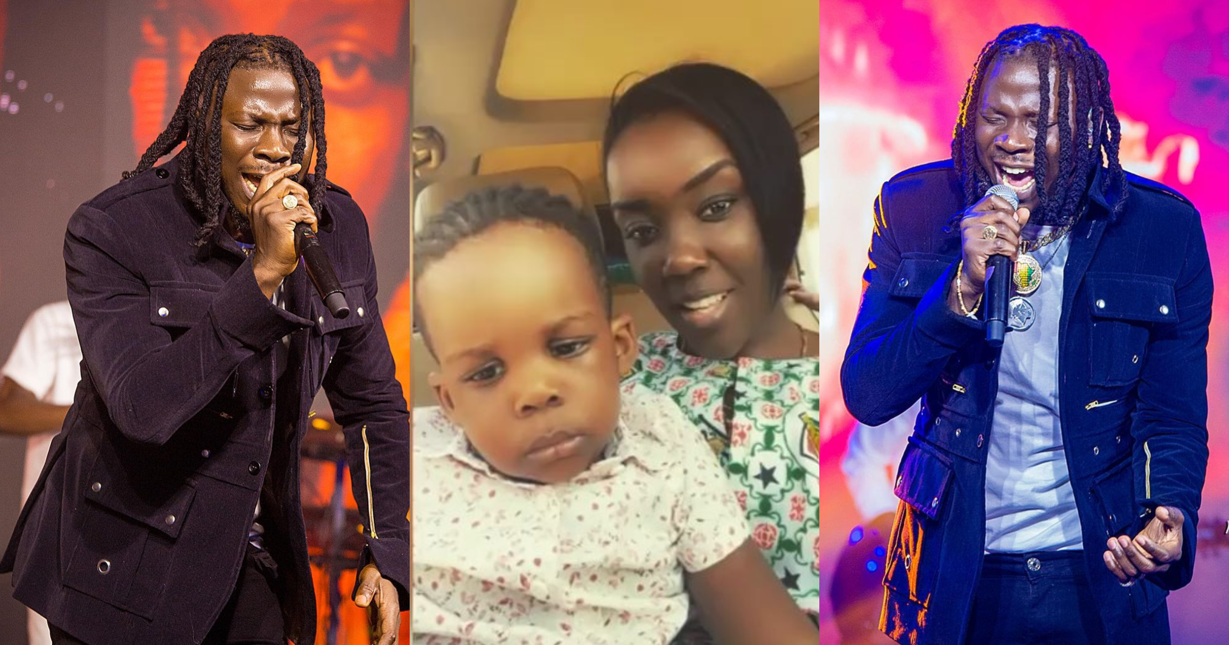 Stonebwoy's wife steps out with their son Janam in new video