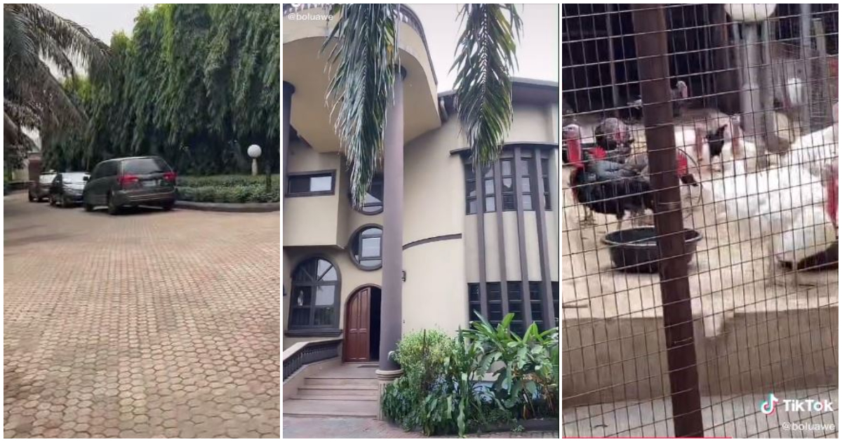 Photos as lady flaunts her huge mansion in Africa