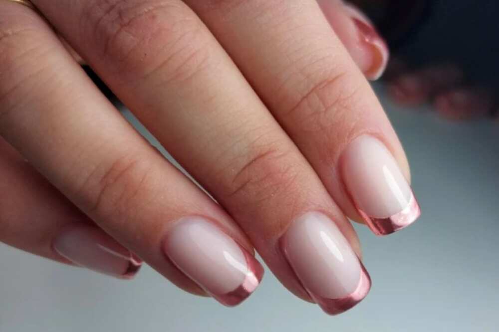 French manicure ideas with colour