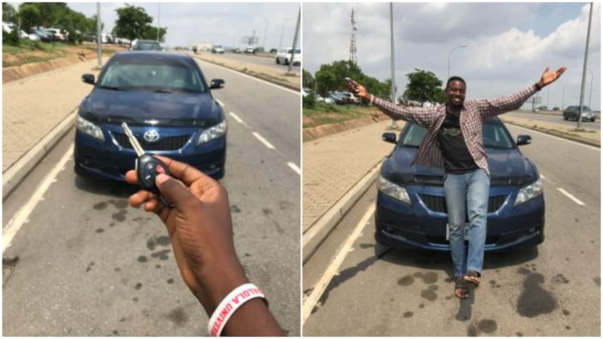 Never give up on God - Young Nigerian man who said he would buy a car in faith finally gets it