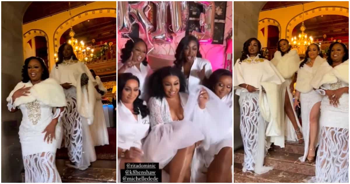 Photos from Rita Dominic's white wedding in London Kate Henshaw, Michelle Dede and more