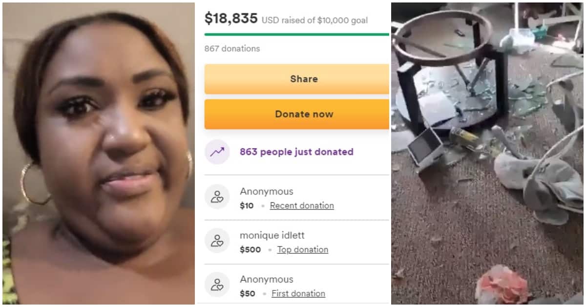 GoFundMe, mum receives over N8m, 15-year-old boy destroys his mum's house, people donate over N8m to woman who lost her house