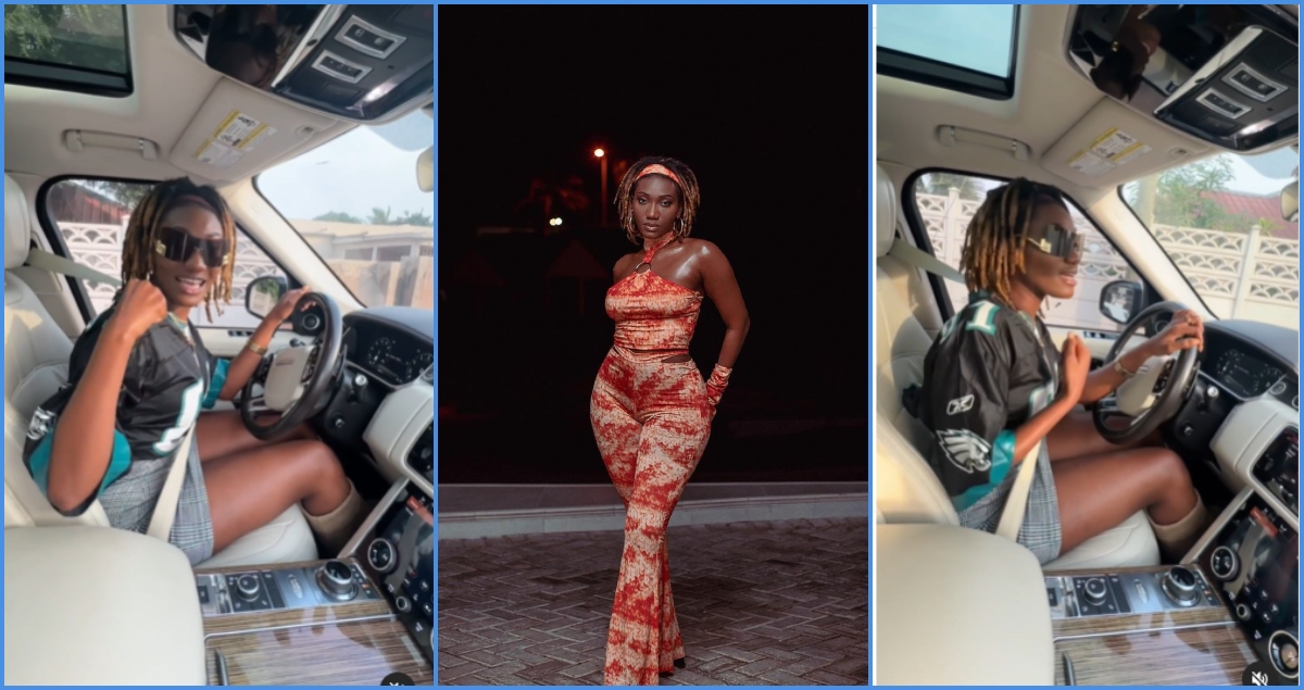Wendy Shay stuns Ghanaians with powerful voice as she sings in Range Rover