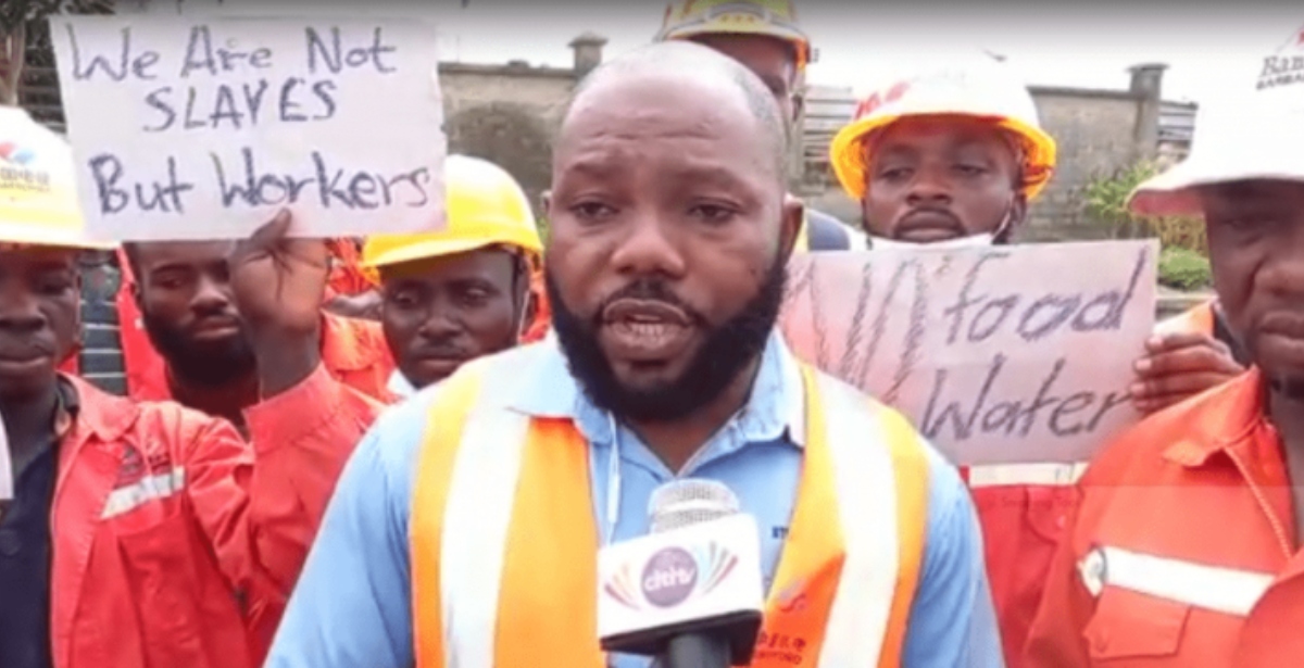 Takoradi: Ghanaian Workers with Sino Hydro are allowed to drink only two sachets of water daily