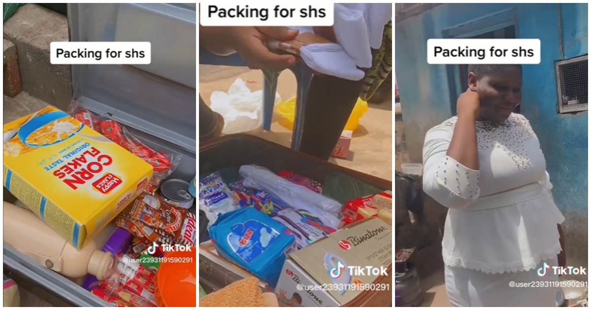 Photo of lady packing for school
