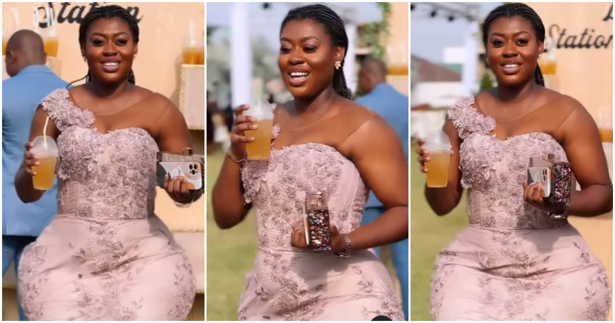 2023 wedding: Pretty lady with super curvy look flaunts her figure; netizen asks if she's wearing hip pad