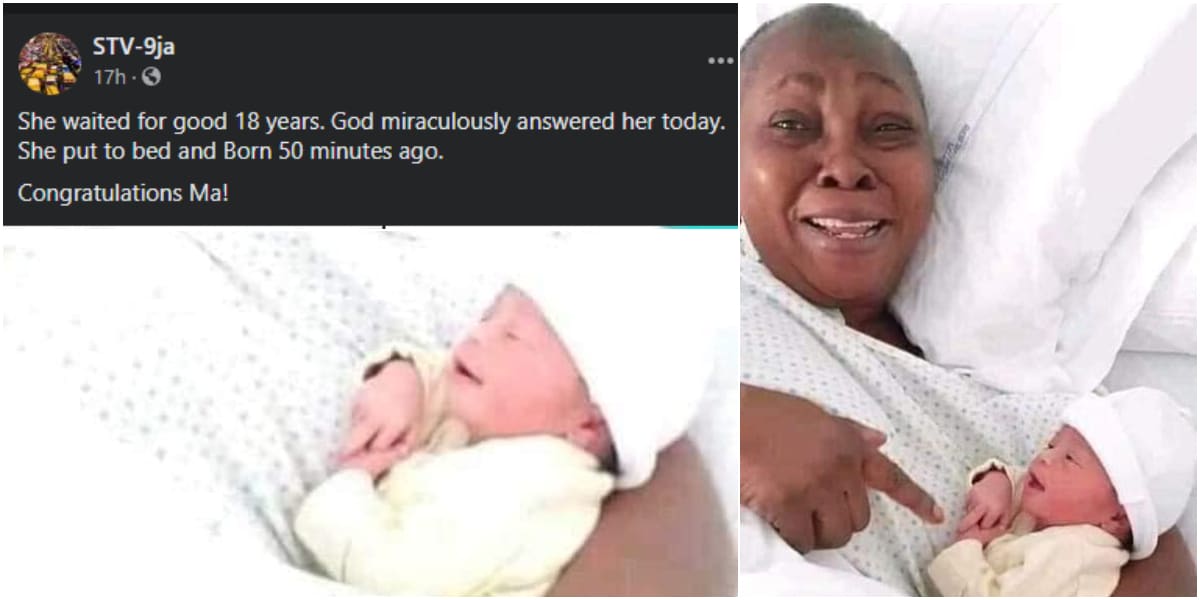 Jubilation as Nigerian Woman Finally Gives Birth after 18 Years of Waiting, Many React