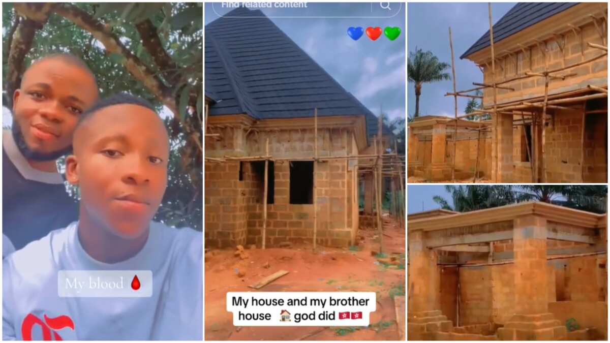 Close brothers build two houses with cement blocks, roof with expensive sheets and good parapets