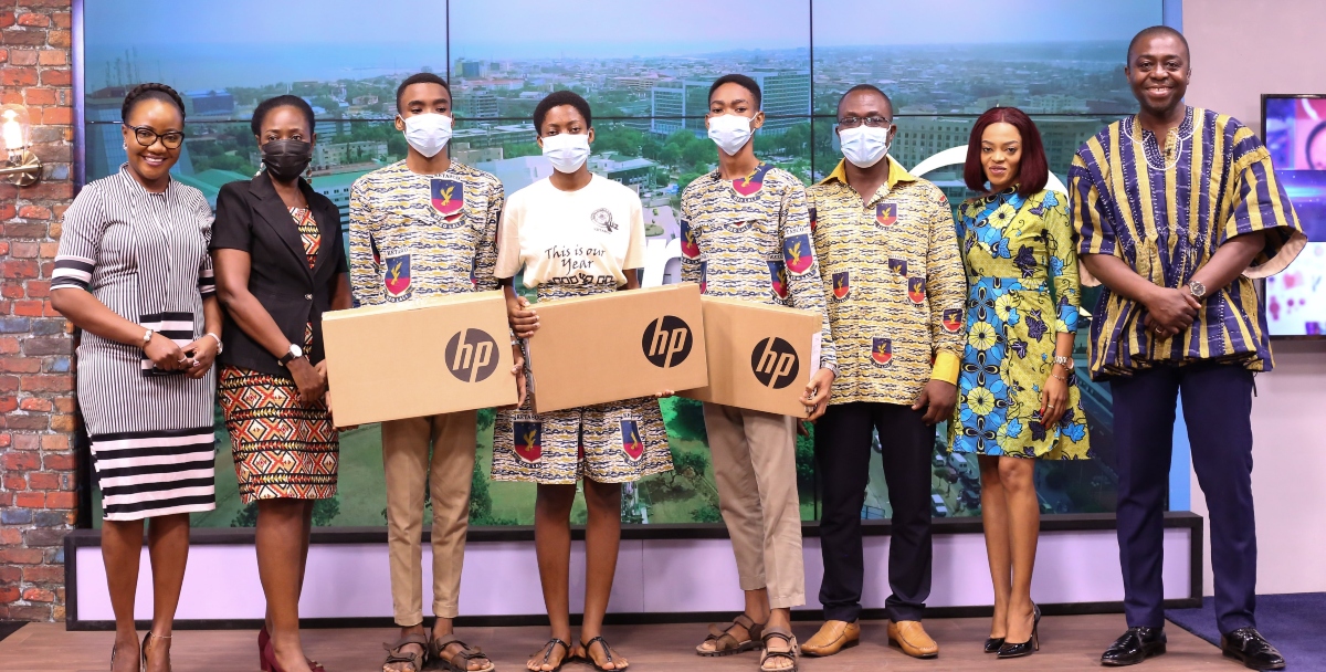 Ketasco's NSMQ team gets invited to GTV & given another set of brand new laptops