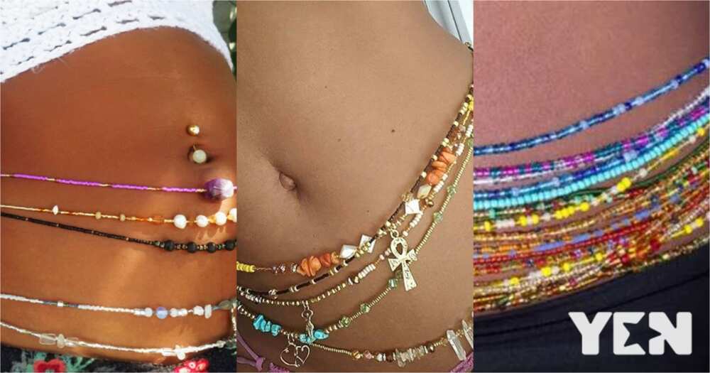Beads seller lists the most popular types of waist beads (video)
