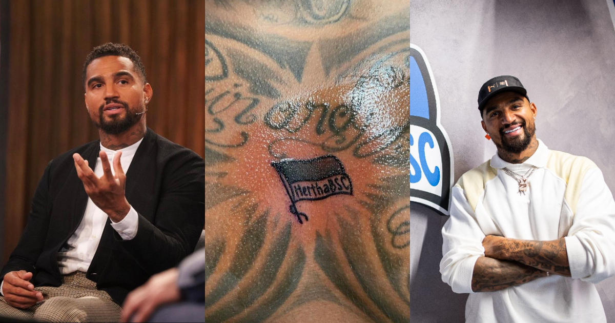 K.P Boateng expresses love for Hertha Berlin with new tattoo