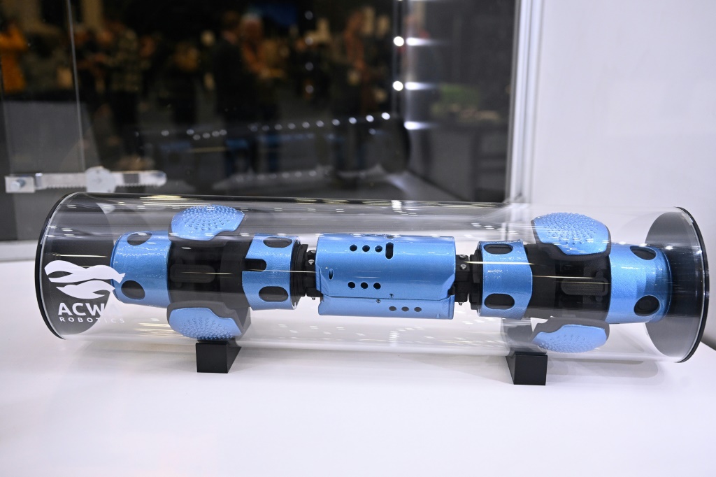 Paris-based startup ACWA Robotics won plaudits at CES for a robot dedicated to the detection and prevention of water leaks in underground pipes