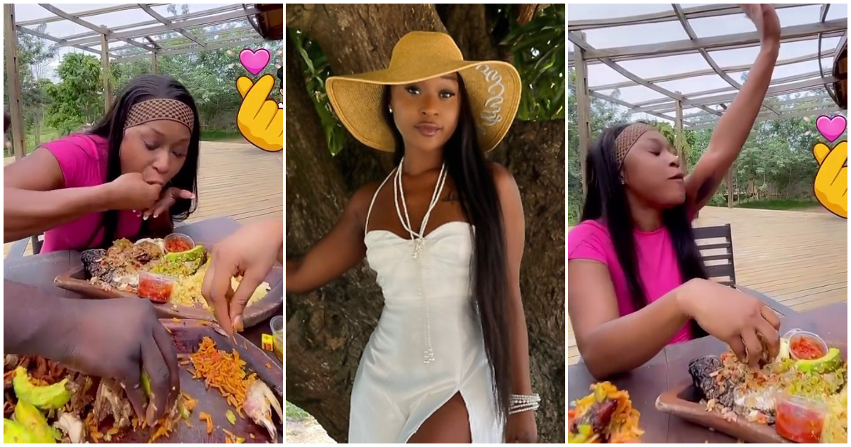 Efia Odo and friends eat large plates of food, video sparks massive reactions