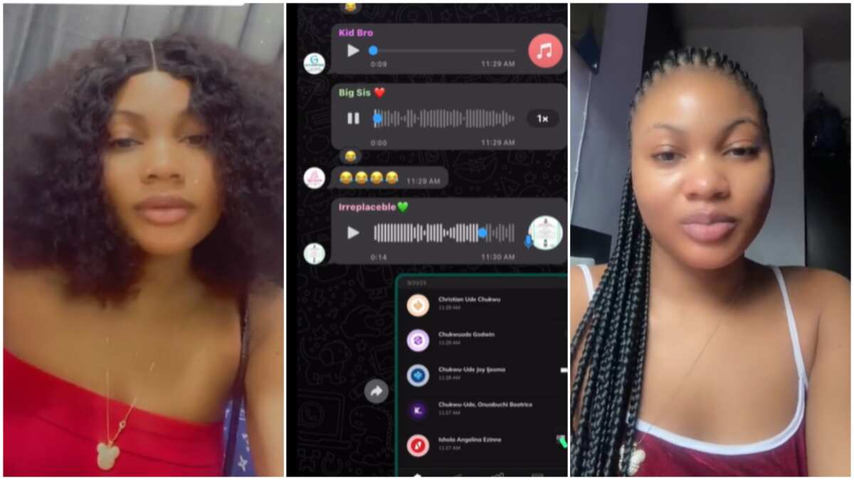 Lady credits all her family members' bank accounts, brother plays "Dorime" in WhatsApp chat