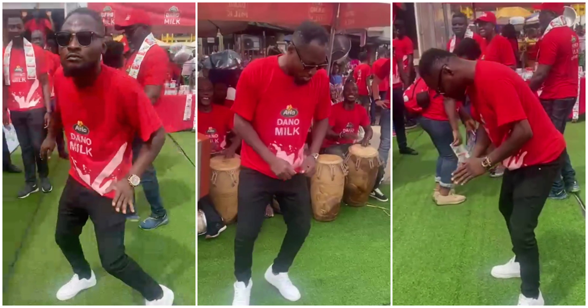 Funny Face dances hard at the Dano Milk activation event, video excites many Ghanaians